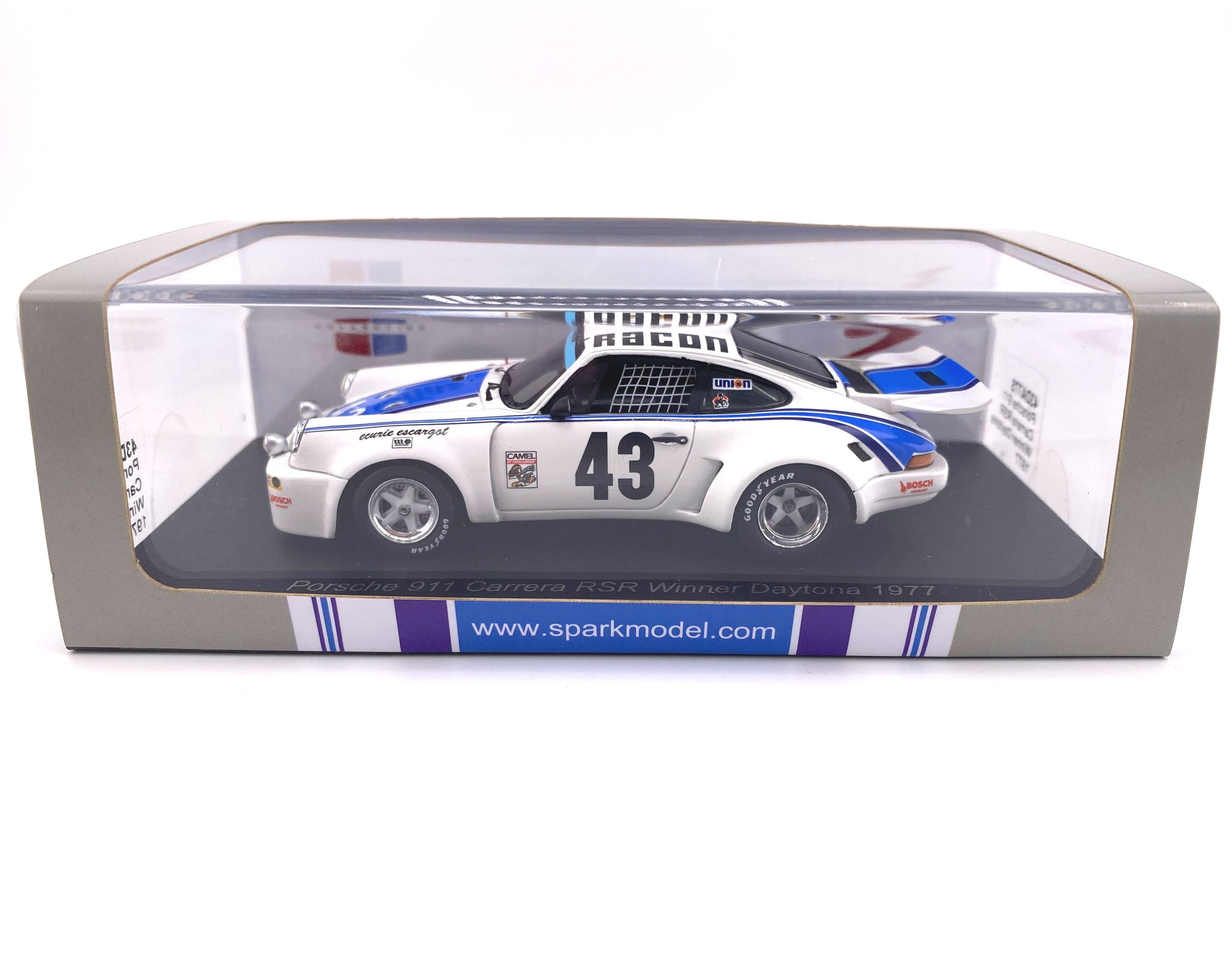 Porsche 911 RSR 1977 Daytona Winner, 1/43 Scale Model – Brumos