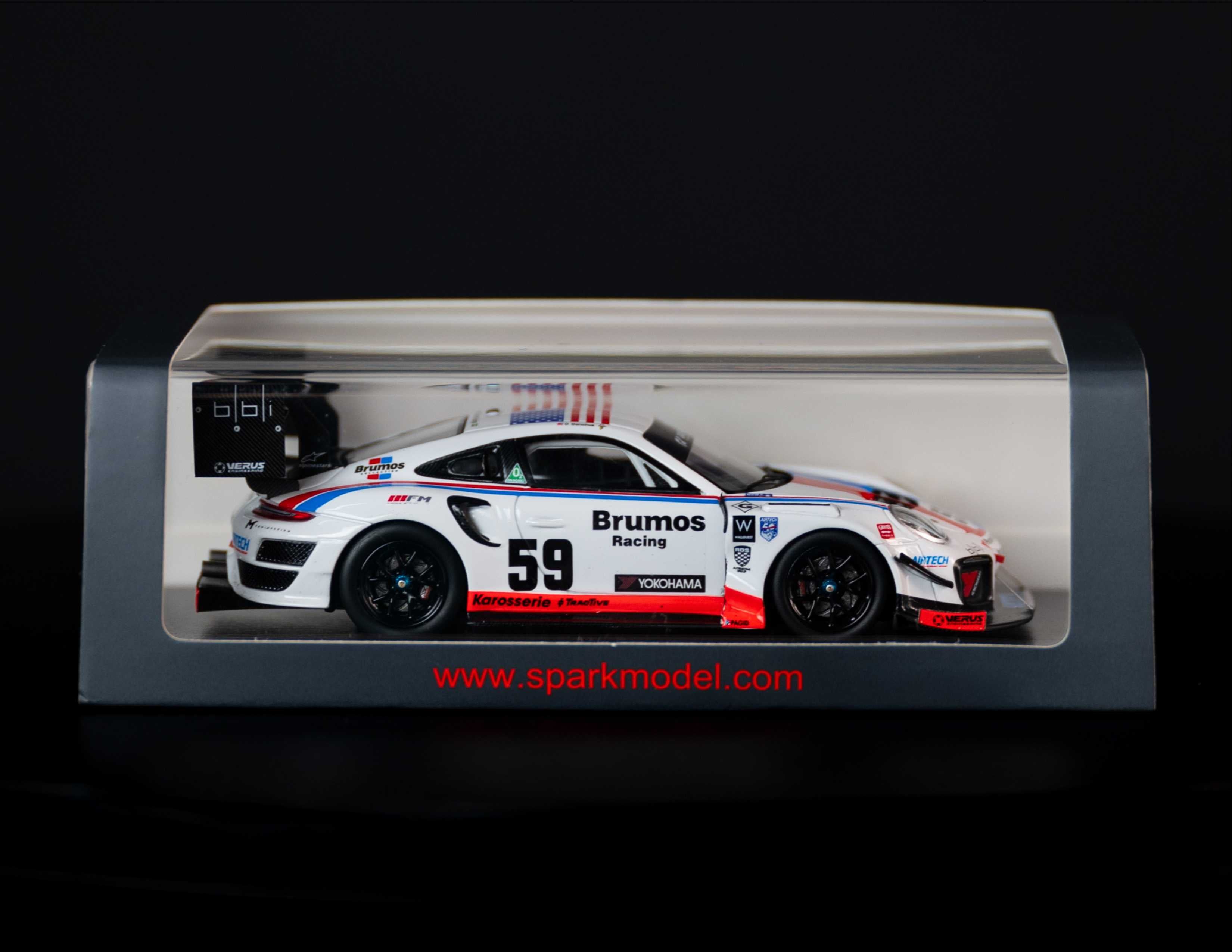1/43 Scale Model Brumos Pikes Peak Porsche GT2 Clubsport – Brumos