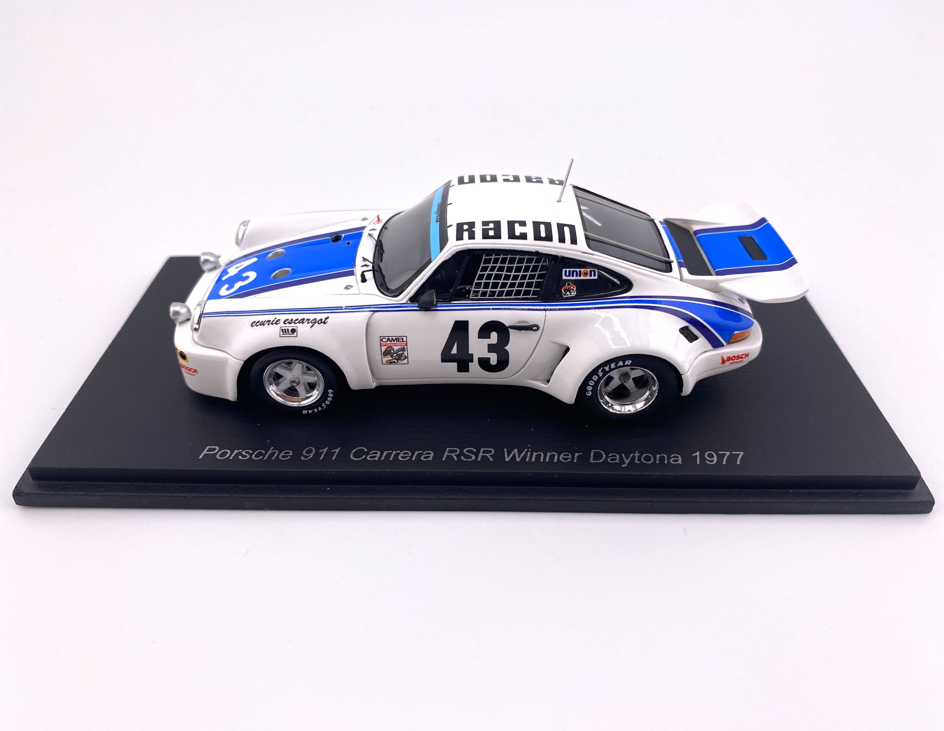 Porsche 911 RSR 1977 Daytona Winner, 1/43 Scale Model – Brumos