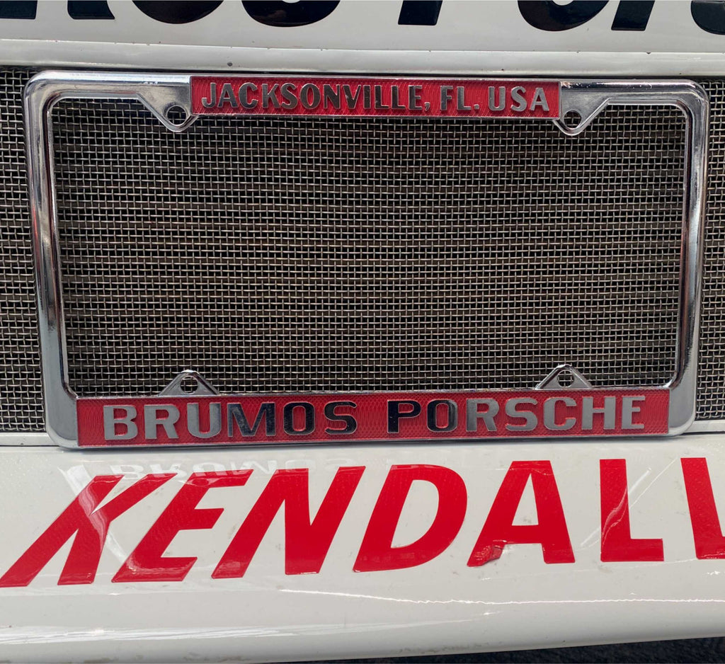 Brumos Metal License Plate Frame