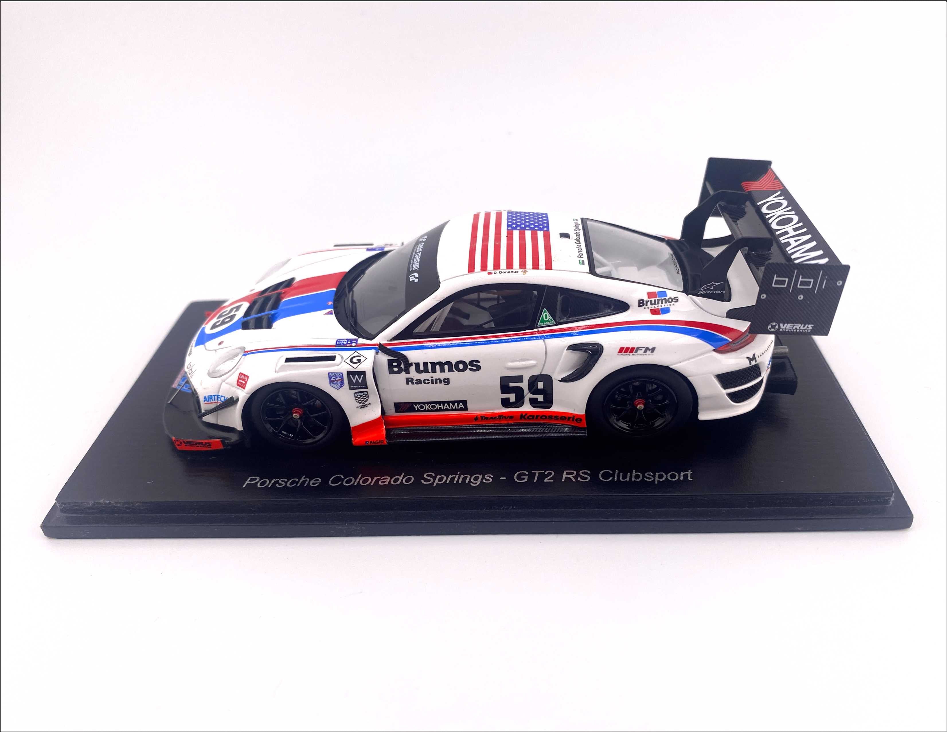 1/43 Scale Model Brumos Pikes Peak Porsche GT2 Clubsport
