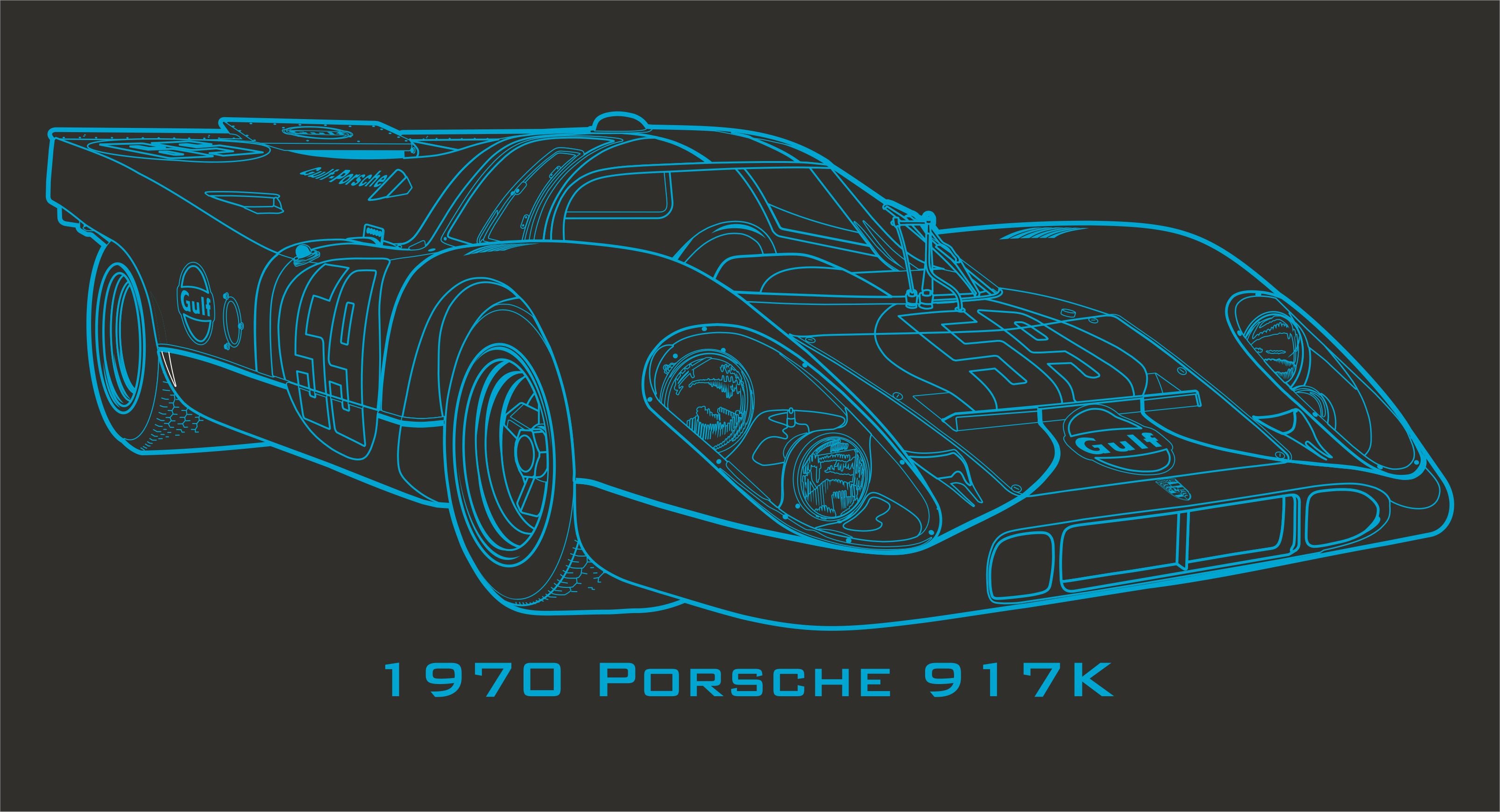 1970 Gulf 917 K Outlines