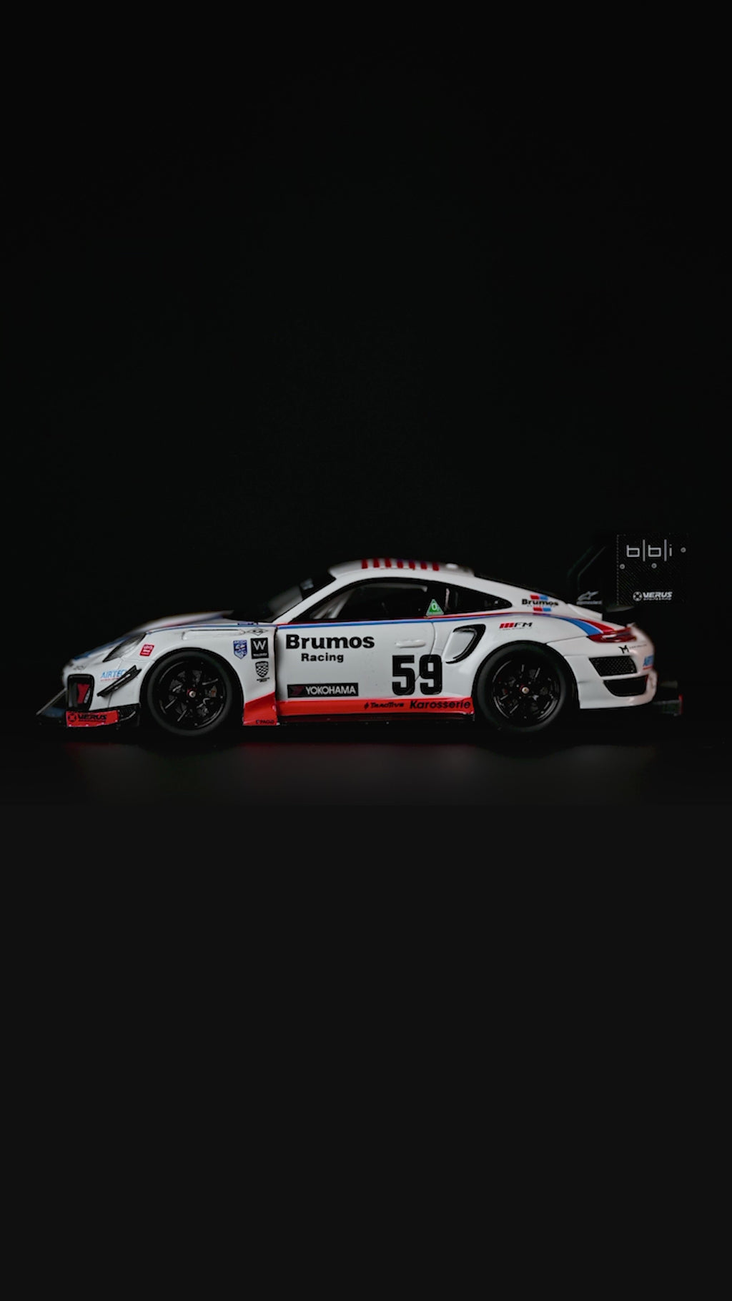 1/43 Scale Model Brumos Pikes Peak Porsche GT2 Clubsport